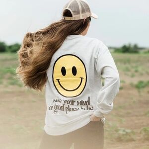 Your Mental Health Matters MEDIUM Smiley Crewneck Sweatshirt NEW SIZE MEDIUM